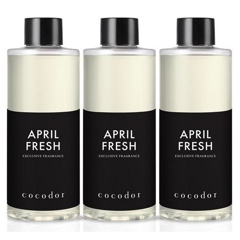 코코도르 퍼퓸 디퓨저 리필액, 에이프릴프레쉬, 200ml, 3개