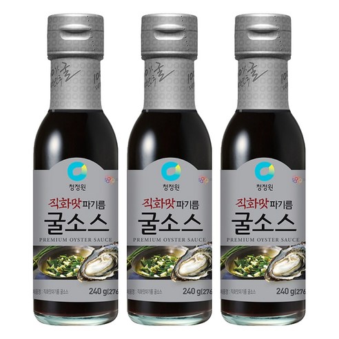 청정원 직화맛 파기름 굴소스, 240g, 3개