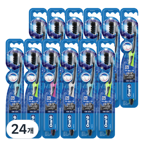 오랄비 프로 플렉스 칫솔 차콜, 24개, 1개입