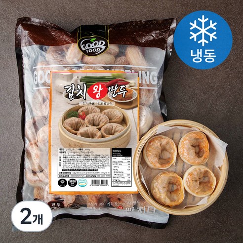 굿푸드 김치 왕만두 1 (냉동), 3kg, 2개