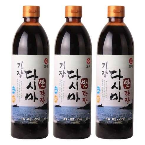 오복식품 기장 다시마 맛간장, 3개, 900ml