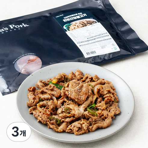 빌라스포크 건강한 마음으로 만든 한돈 간장불고기, 400g, 3개