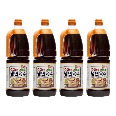 첫맛 8배 고농축 냉면육수, 2.1kg, 4개