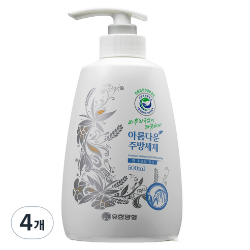 아름다운주방세제 쌀추출물, 500ml, 4개