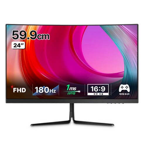 한성컴퓨터 FHD 1200R 커브드 게이밍 리얼 180 모니터, 59.9cm, TFG24F14V(일반)