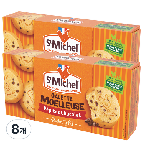 생미쉘 소프트 갈라떼 초코칩 6p, 180g, 8개