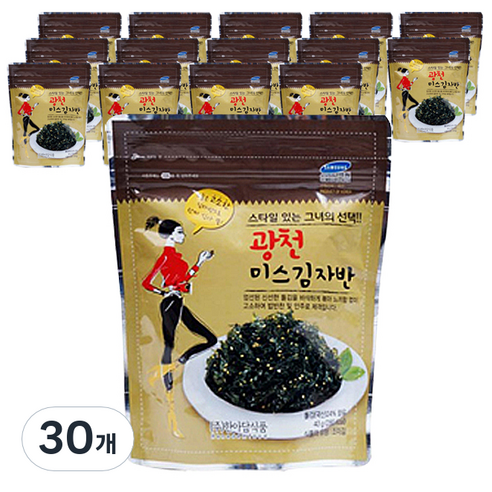 한아담식품 광천 미스 김자반, 40g, 30개