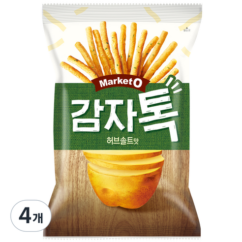 마켓오 감자톡 허브솔트맛, 136g, 4개