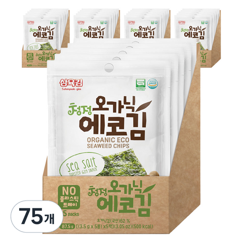 삼육김 오가닉 에코김, 3.5g, 75개