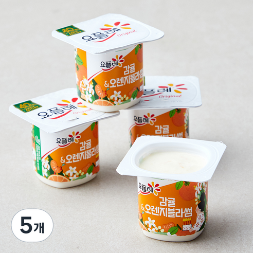 요플레 오리지널 감귤 & 오렌지 블라썸 4개입, 320g, 5개