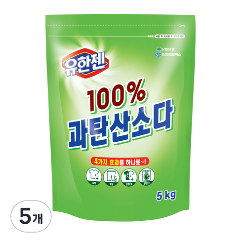 유한젠 과탄산소다 리필, 5kg, 5개