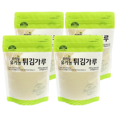 오가닉스토리 유기농 튀김가루, 250g, 4개