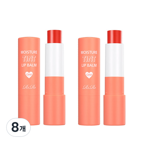리르 모이스쳐 틴트 립밤 3.5g, 코랄, 8개