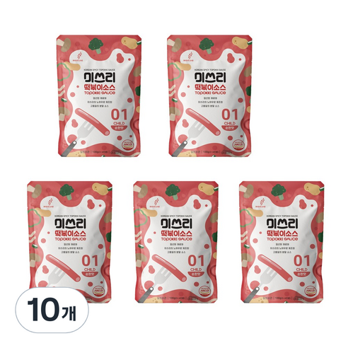 미쓰리 떡볶이 소스 01 순한맛, 100g, 10개