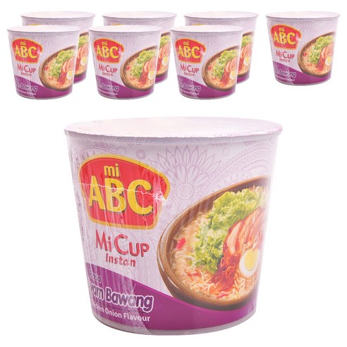 ABC 미 인스턴트 컵 라사 아얌 바왕 60g, 8개