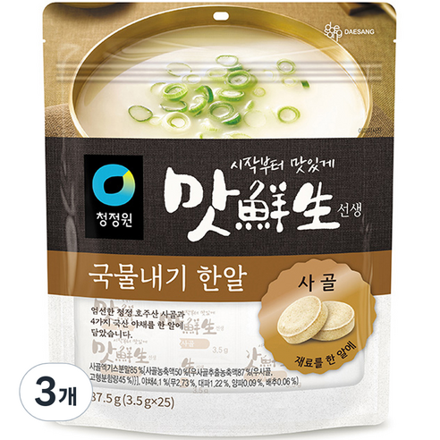 맛선생 사골 국물내기 한알, 87.5g, 3개
