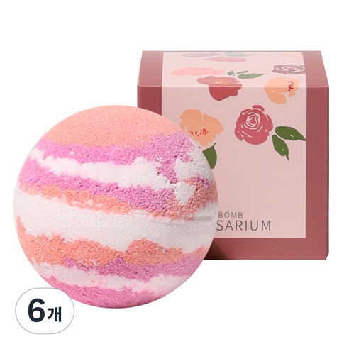 코아코스 버블 앤 팝 배쓰밤 로사리움 장미향, 220g, 6개