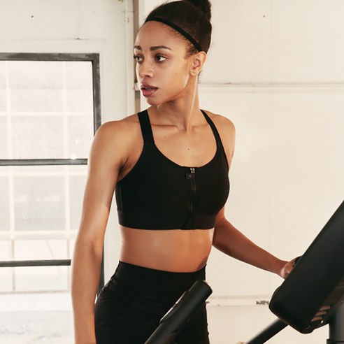 흔들림 없는 편안함으로 운동에 집중! 컴포트랩 하이서포트 집업 스포츠 브라