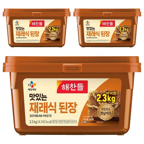 해찬들 재래식 된장, 2.3kg, 3개