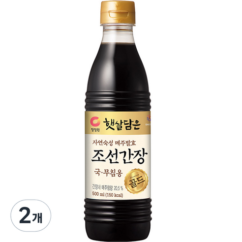 대상 청정원 조선간장, 500ml, 2개