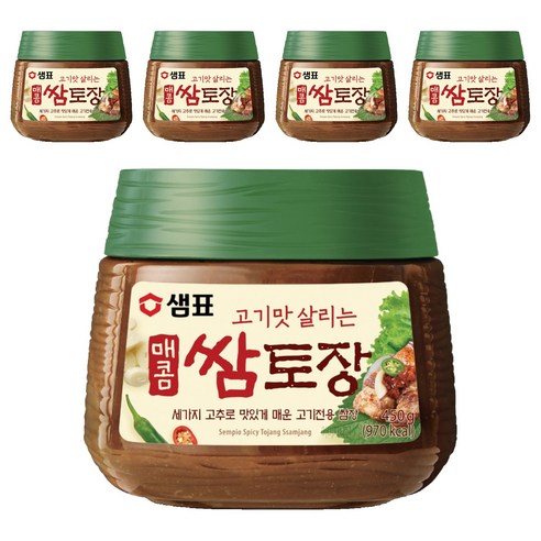 샘표 매콤 쌈토장, 450g, 5개