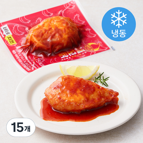 네네치킨 네꼬닭 소스 닭가슴살 떡볶이맛 (냉동), 100g, 1개입, 15개