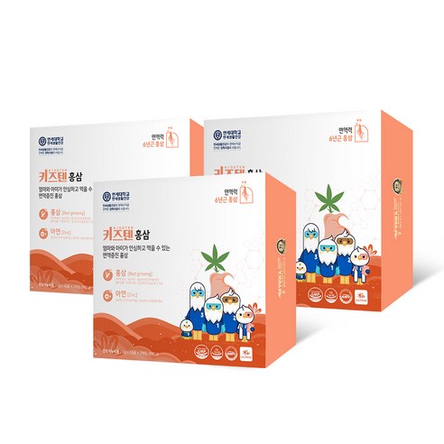 키즈텐 홍삼 어린이 젤리 스틱, 600g, 3개