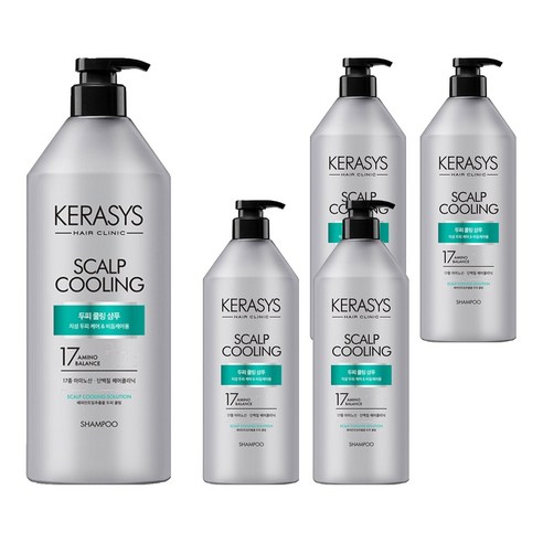 케라시스 두피 쿨링 단백질 샴푸, 980ml, 5개