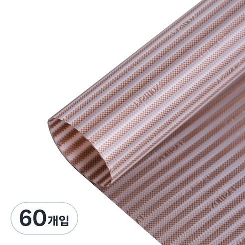 필립로지스틱 세로 스트라이프 플라워 포장지, 브라운, 60개입