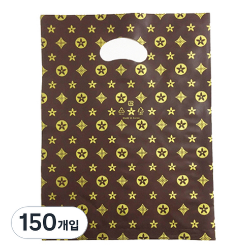 팩스타 펀칭 비닐 포장봉투 가로 25cm x 세로 35cm PE25, 갈색AA, 150개입