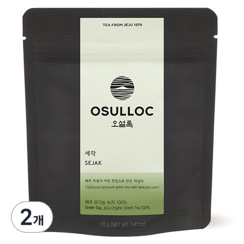 오설록 세작 녹차 잎차, 40g, 1개입, 2개