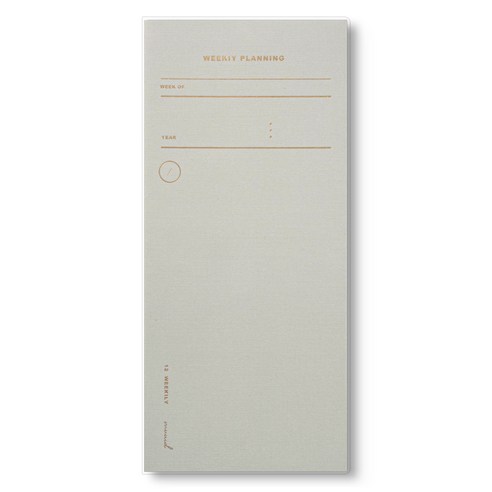 뮤니드 위클리 만년형 플래너, 1개, 라이트 그레이