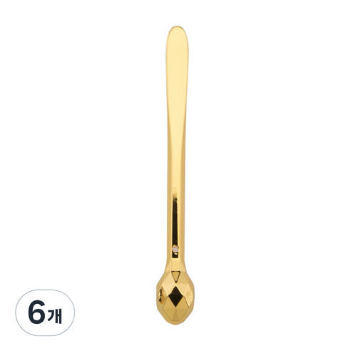 생각나래 스킨 케어 아이 마사지 스푼 다이아몬드, 골드, 6개