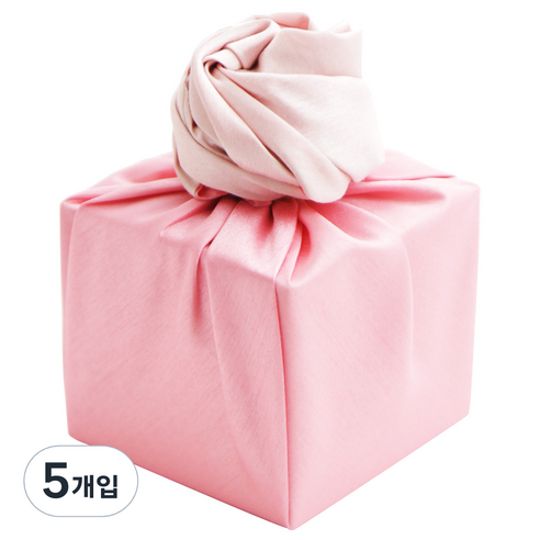 봄91 111 실크 겹보자기 50 x 50 cm, 아이보리 + 로즈핑크, 5개입