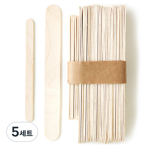 모엔드 왁싱재료 우드 스파츌러 L 30p + M 5p 세트, 5개
