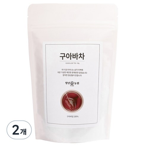 청년농원 저온가공 구아바차 삼각티백, 1g, 50개입, 2개