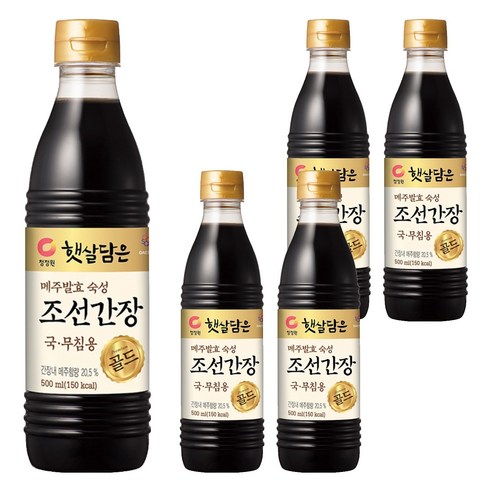대상 청정원 조선간장, 500ml, 5개