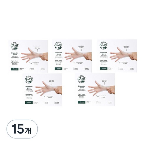 프로그 프리미엄 고탄력 위생장갑, 50개, 15개