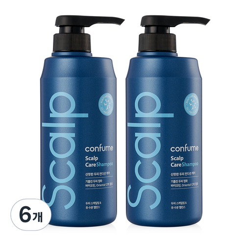컨퓸 스칼프 약산성 카페인 샴푸, 500ml, 6개