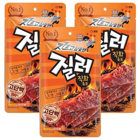 샘표 질러 직화육포, 70g, 3개