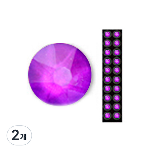 와사비네코 미미츠보 쥬얼리 귀지압패치 M 3.0mm 20p, 네온퍼플, 2개