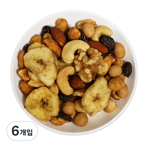 웰넛 자연두레 너츠하임 믹스넛 블루 지퍼백, 500g, 6개