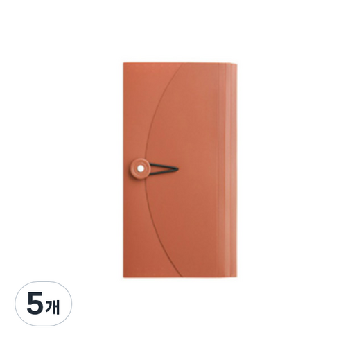 히키스 아코디언형 통장 포켓 정리함, 레드, 5개