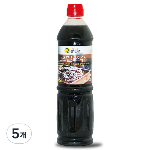 절대미각유경빈 모밀쯔유 소스, 900ml, 5개