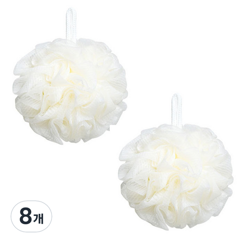 샤워볼 2p 세트, 아이보리, 1개입, 4세트