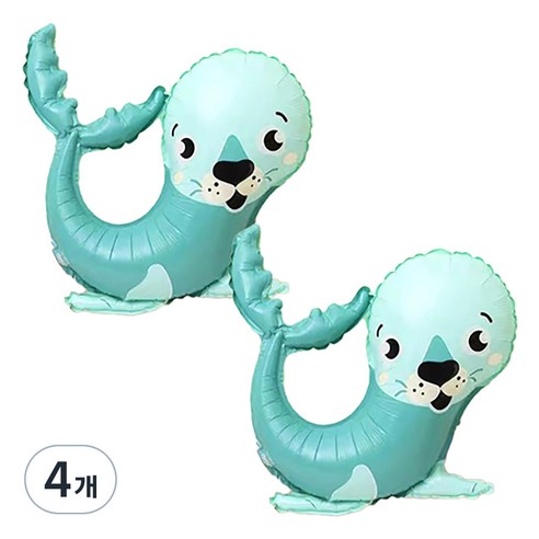 타이탄 생일 파티 동물 풍선, 바다코끼리, 4개