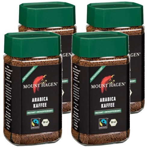 마운트하겐 유기농 디카페인 커피 100g, 1개입, 4개