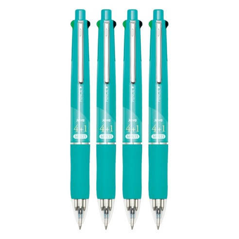 자바펜 제트 4 + 1 멀티펜 0.7mm, 민트, 4개