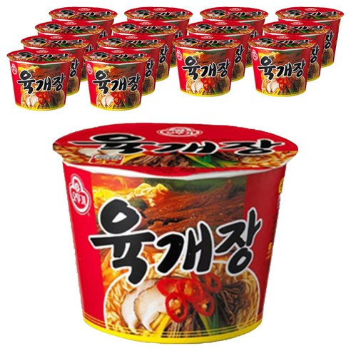 오뚜기 육개장 용기 110g, 15개