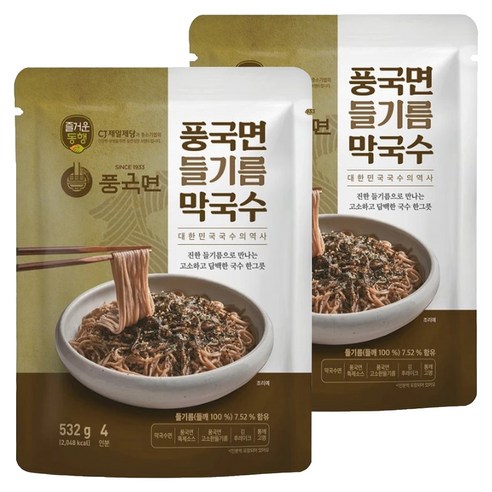 즐거운동행 풍국면 들기름 막국수, 532g, 2개